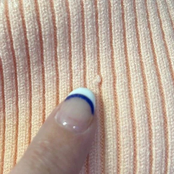 MINKPINK Ribbed Off Shoulder Long Sleeve Kaia Mini Dress Small in Peach New‎ - Picture 5 of 8